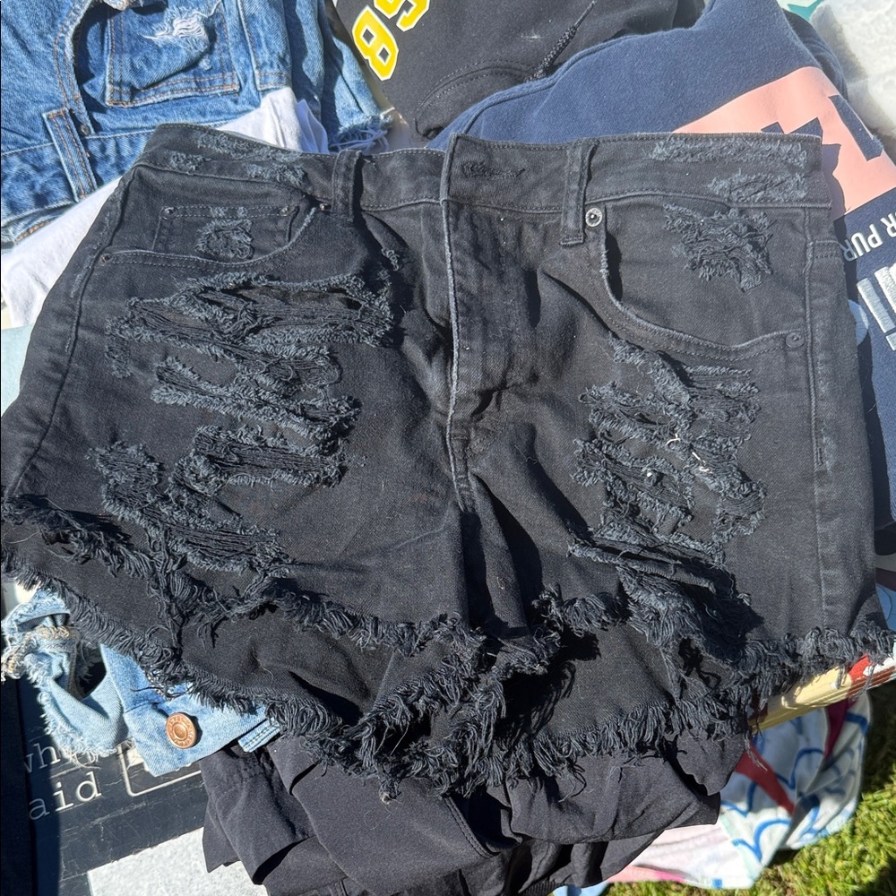 American Eagle Outfitters Black Denim Shorts